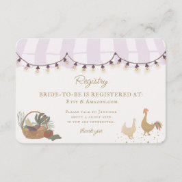 Pink Farmers Market Boerderij Fresh Registry Inser Informatiekaartje