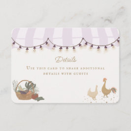 Pink Farmers Market Boerderij Verse details Invoeg Informatiekaartje