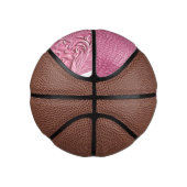 Pink Faux Alligator Animal Basketbal (Rechts)