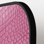 Pink Faux Alligator Animal Pickleball Paddle (Links Detail)