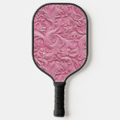 Pink Faux Alligator Animal Pickleball Paddle (Achterkant)
