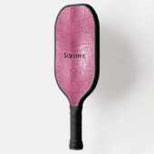 Pink Faux Alligator Animal Pickleball Paddle (Links)