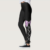 Pink Faux Bow verzonnen Spandex Leggings (Links)