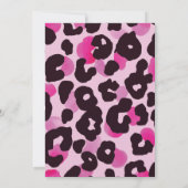 Pink Faux Gold Safari Twee Wild Verjaardag Uitnodi Kaart (Achterkant)