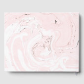 PInk Faux Marble Modern Wedding Guestbook Gastenboek (Achterkant)