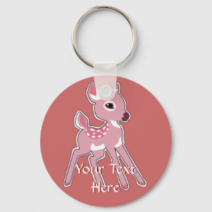 Pink Fawn-Sleutelhanger Sleutelhanger