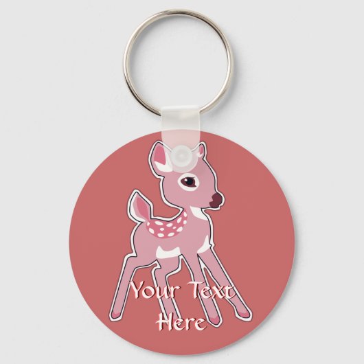 Pink Fawn-Sleutelhanger Sleutelhanger (Voorkant)