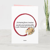 Pink Fawn-Wenskaart Kaart (Achterkant)