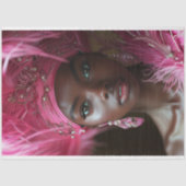 Pink Feather Glamour Decoupage Tissuepapier (Voorkant)