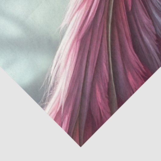 Pink Feathered Fairy Fantasy Tissuepapier (Detail)
