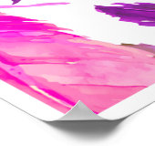 Pink Feathers Free Spirited Flamingo Art poster (Hoek)