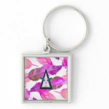 Pink Feathers Free spirited Flamingo Keychain