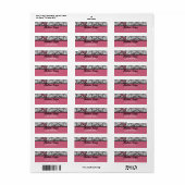 Pink Fern Executive Business Thema Retouradres Etiket (Full Sheet)