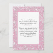 Pink Fern  Foto Afstuderen Kaart (Achterkant)