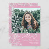 Pink Fern  Foto Afstuderen Kaart (Voorkant / Achterkant)