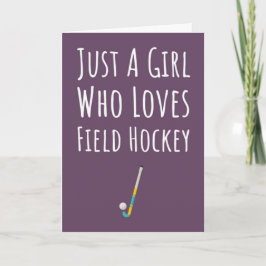 Pink Field Hockey Cards For Girls For Kids Kaart