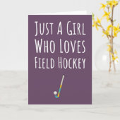 Pink Field Hockey Cards For Girls For Kids Kaart (Gele Bloem)