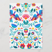 Pink Fiesta Floral Bridal Shower Menu Kaart (Achterkant)