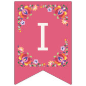 Pink Fiesta Floral Cinco de Mayo Bunting Banner (Derde vlag)