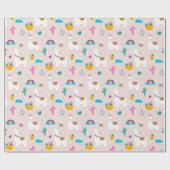 Pink Fiesta Llama Cadeaupapier (Vlak)
