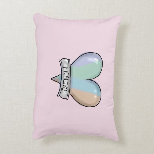 Pink Figaro accent pillow - rugkussen Accent Kussen (Achterkant (Verticaal))