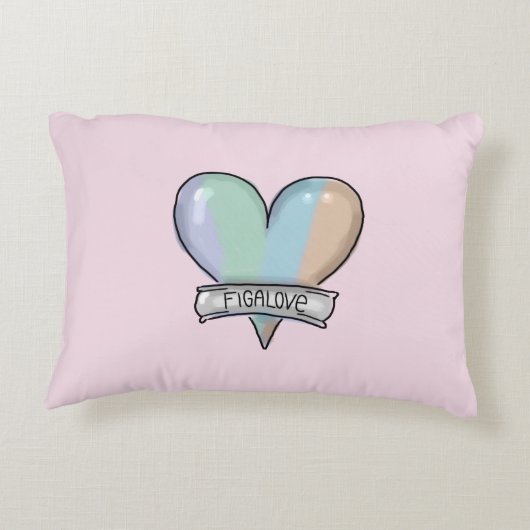 Pink Figaro accent pillow - rugkussen Accent Kussen (Achterkant)