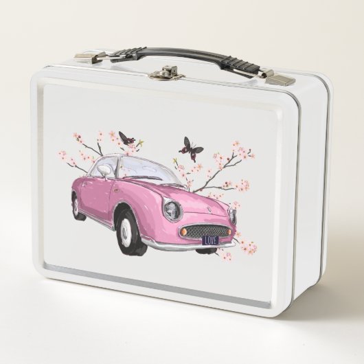 Pink Figaro lunch box - lunchtrommel roze figaro (Voorkant)
