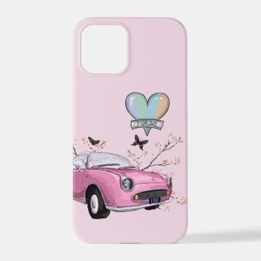 Pink Figaro phone case - telefoonhoesje roze iPhone Hoesje (Achterkant)