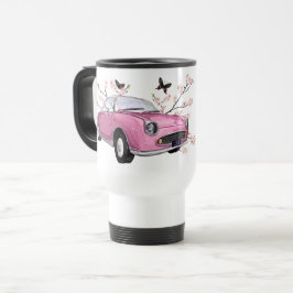 Pink Figaro travel mug - roze reisbeker