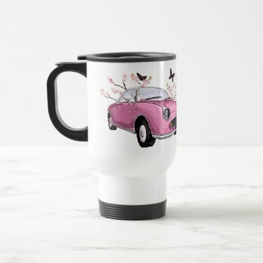 Pink Figaro travel mug - roze reisbeker (Links)