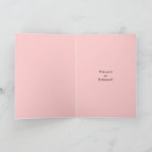 Pink filigraan Be my bridemaid card (Binnen)