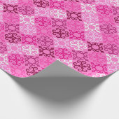 Pink Filigree Diamond Pattern  Cadeaupapier (Hoek)