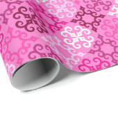 Pink Filigree Diamond Pattern  Cadeaupapier (Rol Hoek)