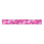 Pink Filigree Diamond Pattern  Grosgrain Lint (Voorkant)