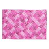 Pink Filigree Diamond Pattern Kussensloop (Achterkant)