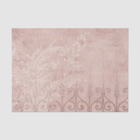 Pink Filigree Tissuepapier (Voorkant)