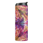 Pink Fire Vapors Thermal Tumbler Thermosbeker (Gedraaid links)