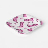 Pink First Rodeo Cowgirl Boot Birthday Papieren Bordje (Gebogen)