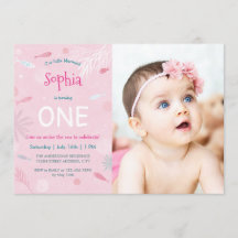 Pink Fish Kids Verjaardagsfeest Fotokaart