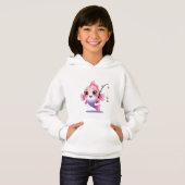 Pink Fishing Fish – Kids’ Hoodie (Voorkant volledig)
