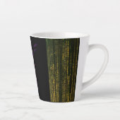 "Pink Flame Elegance: Latte Mok" Latte Mok (Rechts)