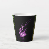 "Pink Flame Elegance: Latte Mok" Mok (Voorkant)