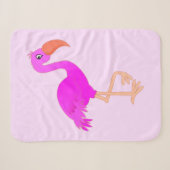 Pink Flamingo Baby Sherpa Blanket Deken (Voorkant (horizontaal))