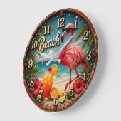 Pink Flamingo Beach Grote Klok (Hoek)