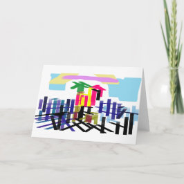 Pink flamingo beach kaart