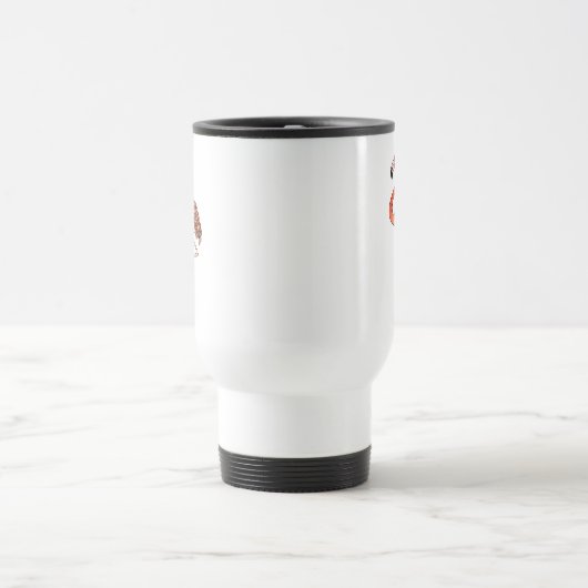 Pink Flamingo Bird Lineart-57567 Coffee Mug Reisbeker (Center)