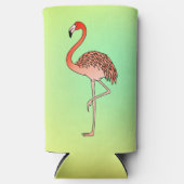 Pink Flamingo Bird Lineart-57567 Seltzer Blikjeskoeler (Voorkant)
