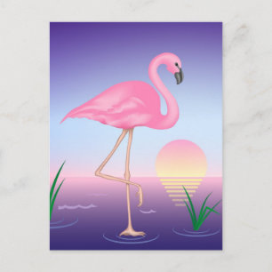 Pink Flamingo Briefkaart