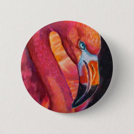 Pink Flamingo Button Pin (Voorkant)
