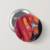 Pink Flamingo Button Pin (Voorkant /achterkant)